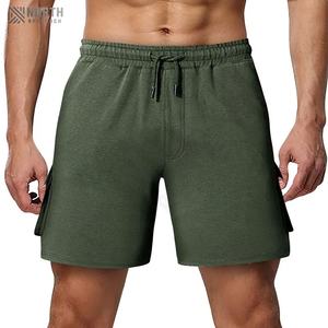 Pantalones Cortos Deportivos Casuales de Verano para Hombre, de Alta Calidad, Ecológicos, Sólidos, para Gimnasio, Entrenamiento, con Logotipo Personalizado, de Poliéster y Algodón Transpirable - Product Image 6