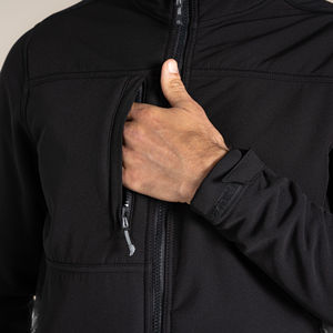 Veste Softshell Unisexe Personnalisée Respirante Coupe-Vent Imperméable à Fermeture Éclair Doublure en Polaire Col à Capuche Avant pour Vêtements de Travail d'Hiver - Product Image 4