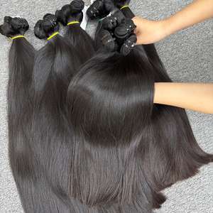 Vente en gros Extensions de cheveux humains cambodgiens bruts droits naturels dans la trame de source de haute qualité - Product Image 1