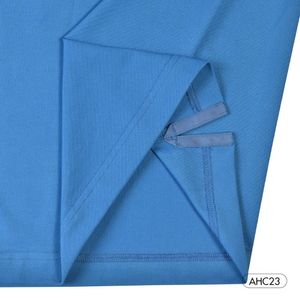 Men's Blue Classic for Shirt Short Sleeve Solid Color Breathable Quick Dry 100% Polyester Knitted Fabric Digital Printing Front - Product Image 4