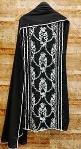 Foux jorjet ชุดเดรสปักของผู้หญิงวัสดุชุดผ้าไหม santon ด้านล่าง GPO less dupatta ทอ200gsm ขนสัตว์ธรรมดา - Product Image 2