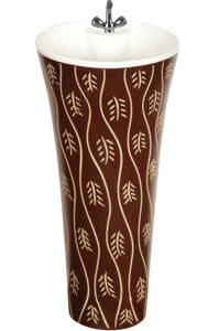 Lavabo tradicional de baño Damru de una pieza Diseño Premium para baños elegantes para villas - Product Image 4