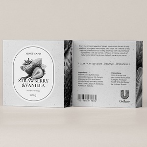 Petite boîte-cadeau de savon écologique personnalisée emballage en papier kraft pliable pour savon fait maison petite boîte de papier pliante personnalisable - Product Image 2