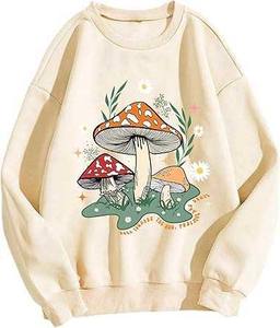 Sweat-shirt à col montant pour femme, sweat-shirt à capuche imprimé surdimensionné, tissu respirant, logo sur le devant, vêtements décontractés pour l'hiver et le printemps - Product Image 5