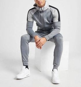 Chándal con capucha de cuello alto ajustado informal para hombre XXL de alta calidad, ropa activa de calle de invierno, logotipo personalizado, bloque de Color a prueba de viento - Product Image 4