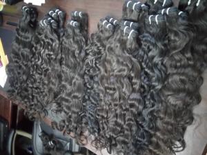 Extensions de cheveux indiens de qualité supérieure, double trame, grade 10A, Remy, vierges, sans perte, en vrac, douces, naturelles, ondulées - Product Image 2