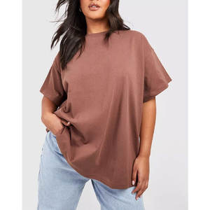 2025 venta al por mayor mujeres Tops moda 100% algodón Casual manga corta transpirable camisetas de gran tamaño Tops - Product Image 1