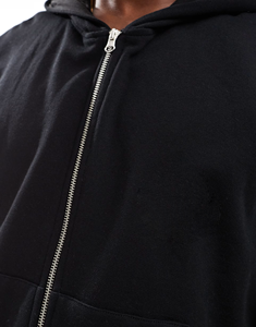 Sudadera con Capucha de Alta Calidad para Hombre, Cierre de Cremallera, Corte Holgado, Cómoda, de Algodón y Felpa, Estilo Clásico Unisex, Gruesa y Abrigada - Product Image 5