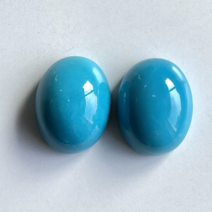 58,55 carats de cabochons turquoise d'Arizona, 2 pièces, paire pour la fabrication de bijoux fins, pierre précieuse naturelle - Product Image 1