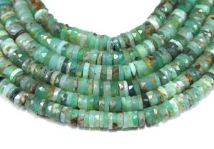 Perles de pierres précieuses à facettes en chrysoprase naturelle en forme de bouton de 6mm pour la fabrication de bijoux Perles de pneu étonnantes de 16 pouces - Product Image 5