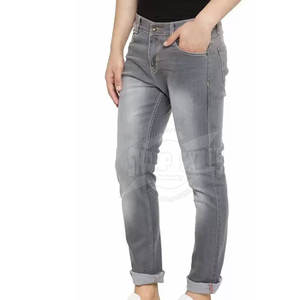 Los pantalones vaqueros informales de calidad superior para hombre más vendidos, estilo recto ligero con logotipo de cintura artesanal de alta calidad, a la venta - Product Image 4