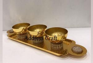 Tazón de Metal para servir Chocolate, mesa de comedor moderna de estilo Gulf para eventos de boda, fiestas, dulces y Chocolate - Product Image 4