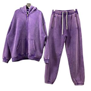 Conjunto Deportivo de Algodón para Hombre, Estilo Acid Wash, al por Mayor, de Alta Calidad, 500gsm, Modelo 2026 - Product Image 3