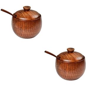 Pot à épices en bois multifonctionnel pour le stockage du sel, du poivre et des assaisonnements - Product Image 2