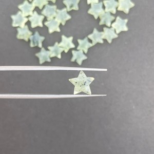 Cuentas de cristal de estrella tallada con piedras preciosas sueltas en forma de estrella Prehnita para hacer joyas, collar, pulsera, suministros DIY - Product Image 2