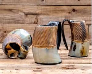 Cuerno para beber ecológico de estilo animal pulido hecho a mano vikingo de primera calidad - Product Image 1