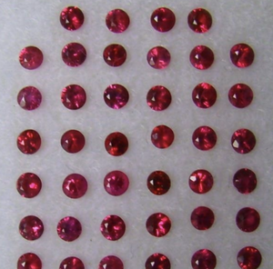 Zafiro Azul Natural, Rubí Rojo, Zafiro Rosa, Gema Redonda de Corte Brillante de 0.8-2.6mm - Product Image 1