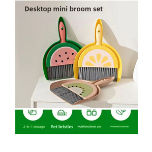 Mini Dustpan and Brush Set Small Broom for <b>Table</b> Keyboard Sofa Home Cleaning Easy Sweep <b>Portable</b> Handy Tool - Product Image 5