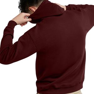 Pull-over à capuche en coton mélangé à coupe ample pour hommes, tissu polaire à motif brodé personnalisé personnalisable fabriqué en usine - Product Image 6