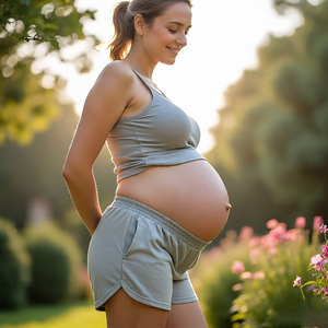 Short de maternité respirant taille haute élastique pour femme Yoga Fitness grossesse-Eco-Friendly Quick Dry - Product Image 3