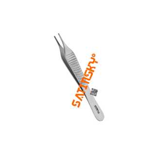 Pinzas para tejidos SATINSKY Atraumatic DE BAKEY de 16 cm, acero inoxidable, agarre manual moleteado, certificación CE, clase III, instrumento dental - Product Image 3