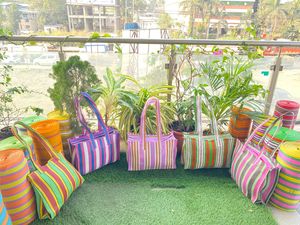 ถุงผ้าไนลอนรีไซเคิลสำหรับตลาดอินเดียถุงช้อปปิ้งทำจากพลาสติกโพลีโพรพิลีนอย่างยั่งยืนถุงซักผ้าผลิตในอินเดีย - Product Image 3