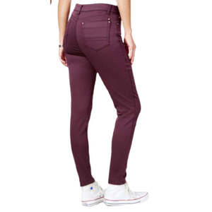 Jeans Skinny Viola Scuro a Vita Alta per Ragazzi Tinseltown, Pantaloni a Matita con Orlo Grezzo Colorato, Semplici, Traspiranti, Lavabili, in Denim, Taglia 7 - Product Image 3