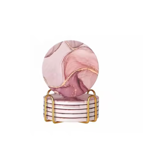 2025 Newest <b>Marble</b> <b>Coaster</b> Set Attractive Color Protect For Drinks Beverages Holding Restaurant Wedding Supplies <b>Coasters</b> - Product Image 3