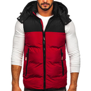 Customized Men's Winter Warm Woolen Puffer Jacket Vest <b>Waistcoat</b> High Street Style Padded Sleeveless <b>Quilted</b> Coat Bubble Design - Product Image 3