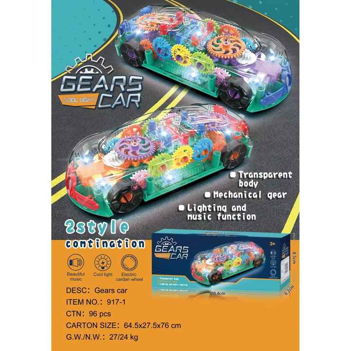 917-1 Electric Gear Car Toy 6 Units electric gear car toy kids fun durable interactive playtime indoor 917-1