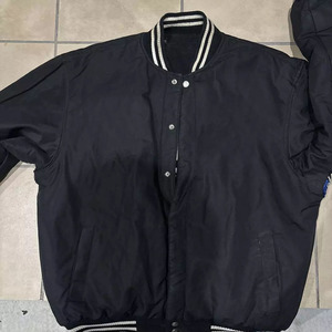 New Plus Size Men's Custom Canvas Satin Front Embroidery Unisex Sports Windproof Button Varsity <b>Jacket</b> Custom Logo <b>Fleece</b> <b>Lining</b> - Product Image 4