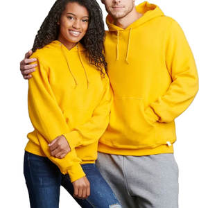 Plaine hommes 100% coton 500 Gsm blanc poids lourd hommes sweats à capuche épais impression personnalisée logo goutte épaule à capuche pour hommes - Product Image 4