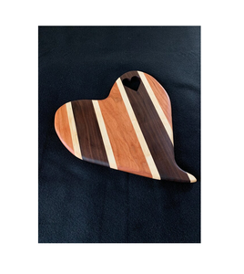 Tabla de cortar de corazón de madera 100%, tabla de cortar de queso de madera hecha a mano de Color Natural personalizada, la mejor calidad - Product Image 5