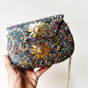 Indian Handmade Mini Bags for Women New Model High-Density Resin Metal Cotton Handbags Ladies Wholesale Factory Competitive - Product Image 5