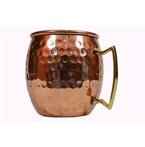 Tasse de mule de Moscou fabriquée à la main en cuivre pur avec poignée en laiton boissons et boissons de fête de table élégantes tasses à bière - Product Image 5