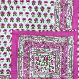 100% coton bloc de main imprimé lit simple Dohar artisanal fait à la main traditionnel fabriqué à la main 100% coton réversible Dohar - Product Image 1