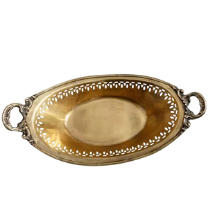 Plat de service en laiton de luxe, forme personnalisée, doré, pour fruits, salades, collations, pour la maison, les mariages, les hôtels, utilisation sur table - Product Image 5