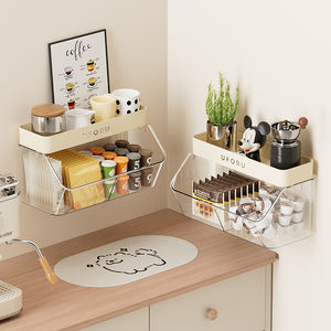 Scaffale a Doppio Ripiano da Parete per Caffè, Organizzatore per Angolo Caffè Domestico - Product Image 3