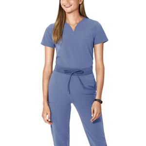 ชุดยูนิฟอร์มพยาบาลผู้หญิงแบบมีโลโก้สั่งทำ เสื้อคอวีโค้ง ชุดใหญ่พิเศษ ชุดผ่าตัด ผ้าสแปนเด็กซ์ สำหรับงานผ่าตัด - Product Image 3