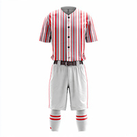 Tenue de baseball pour hommes et femmes, ensemble de maillots et pantalons à boutons, uniforme de sport respirant 100% polyester