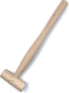 Lot de 2 marteaux maillet à tête en bois non marquant pour bijoux, massage, horlogerie, artisanat du cuir, menuiserie et toiture. - Product Image 4