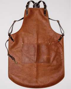 ผ้ากันเปื้อนสำหรับเชฟทำจากหนังสำหรับทุกเพศผ้ากันเปื้อนสำหรับ LPN-0074ทำจากหนังจากปากีสถาน - Product Image 3