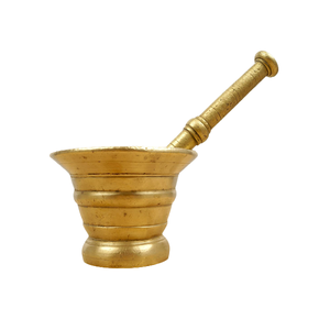 Triturador de jengibre de forma redonda de nuevo diseño, mortero y Maja amoladora de Color dorado de latón a un precio asequible - Product Image 6