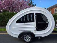 Caravanes Teardrop avec auvent, prix incroyablement bas, légères, petites, mini-caravanes tout-terrain de qualité standard.