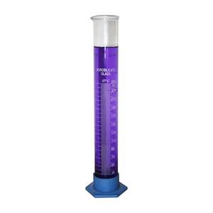 <b>Measuring</b> Cylinder With Plastic Protection Collar & Detachable Plastic Hexagonal Base Material Borosilicate <b>Glass</b> Radical. - Product Image 1