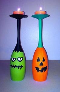 Vela de cristal colgante especial de Halloween, decoración votiva de otoño para ambiente fantasmal, candelabro de otoño, soporte votivo - Product Image 4