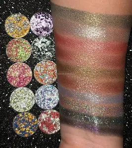 Mix Colors High Shinny Duochrome Highlighter Eye Shadow Private Label Waterproof Multichrome Rainbow Eyeshadow