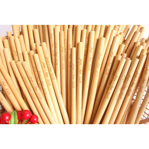 Pailles en bambou gravées personnalisées notes de remerciement faveurs de mariage cadeaux écologiques emballage de boîte-cadeau biodégradable réutilisable - Product Image 2