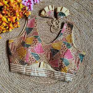 Blouse en faux georgette à paillettes, vente chaude, fabricant et fournisseur de Surat à prix de gros - Product Image 5