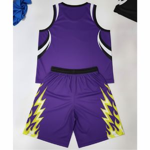 ชุดบาสเก็ตบอลมืออาชีพ เสื้อแขนกุด กางเกงขาสั้น ผ้าระบายอากาศ สำหรับการแข่งขัน ฝึกซ้อม และชุดทีม - Product Image 2